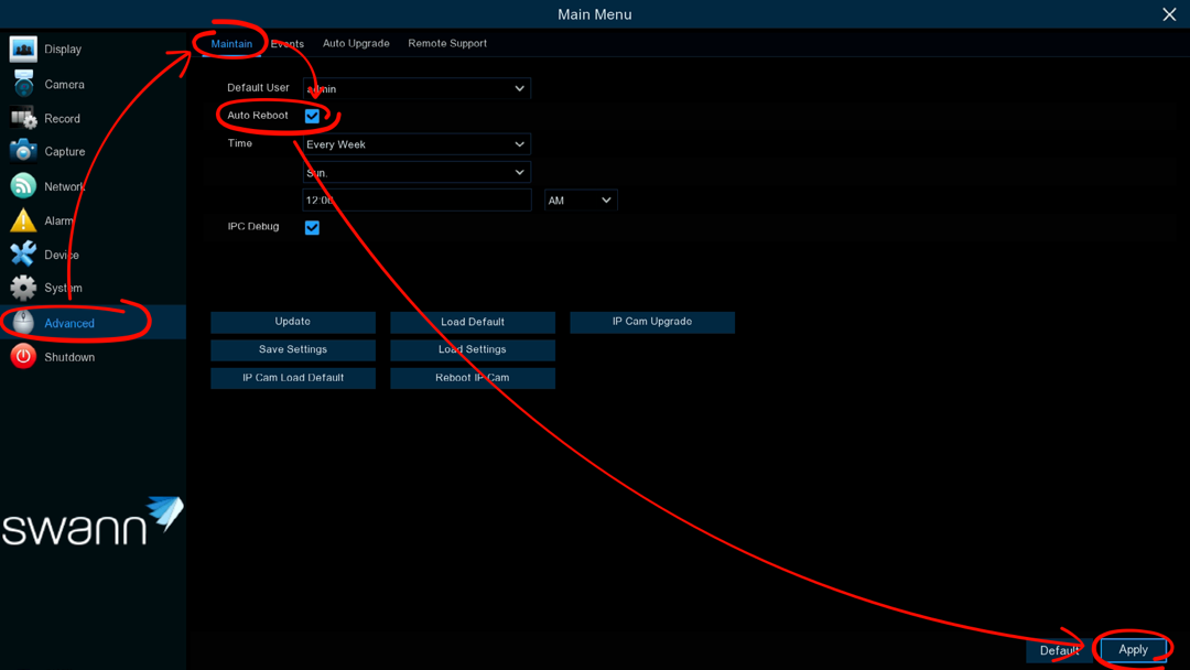 Disable Auto Reboot