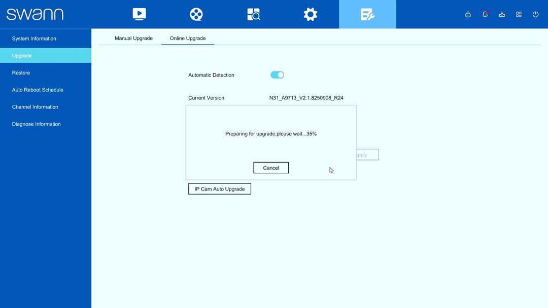 Firmware update progress