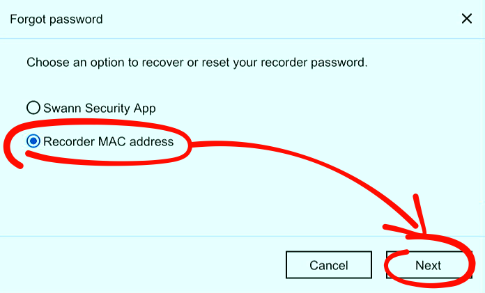 Recover or Reset the password