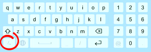 Button for special characters