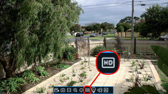 Click a channel to see the Camera Toolbar