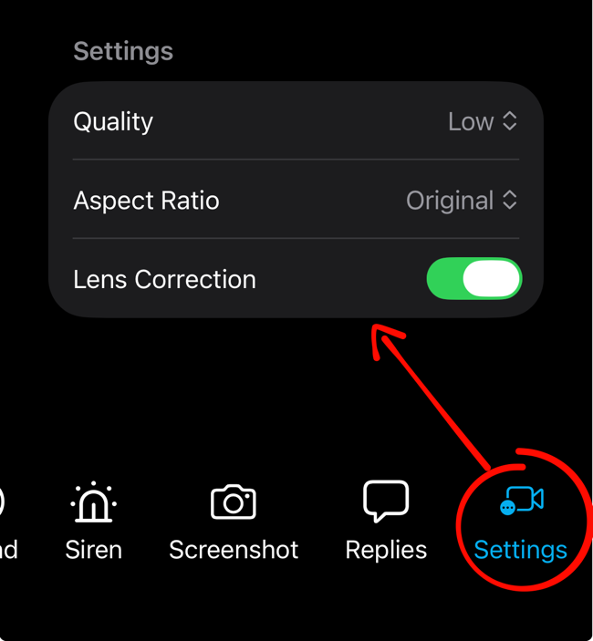 Swann Security iOS > Settings
