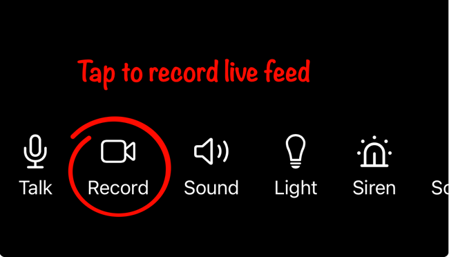 Swann Security iOS > Record