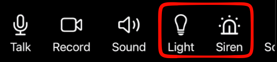 Swann Security on iOS Live View Icons