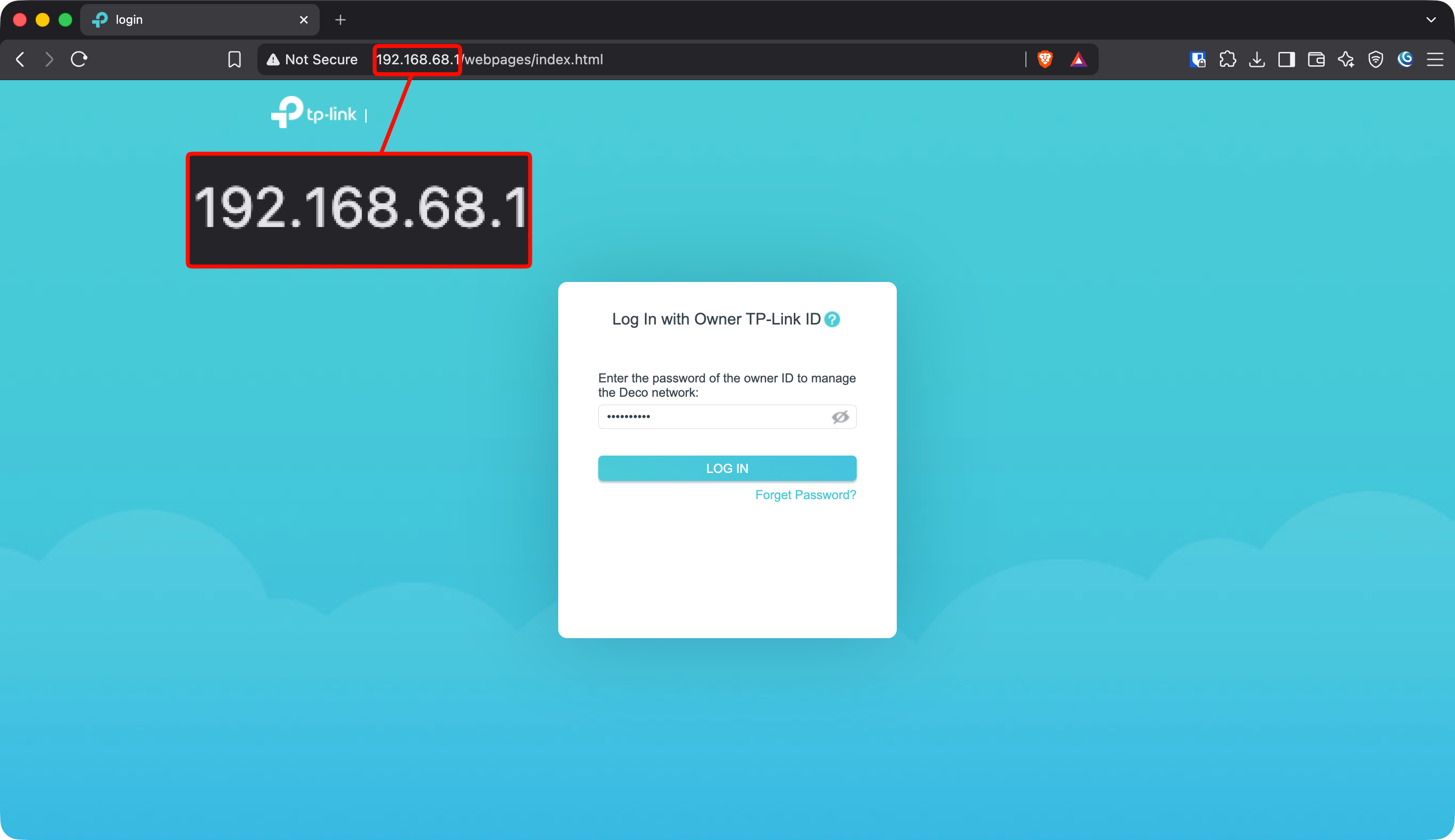 TP-Link Deco: 192.168.68.1